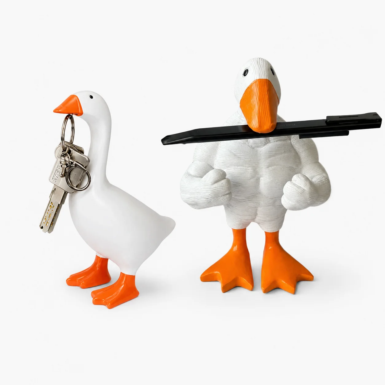 Cute Duck Magnetic Key Holder Desktop Organizer Creative Goose Shape Key Storage Home Decoration Gift