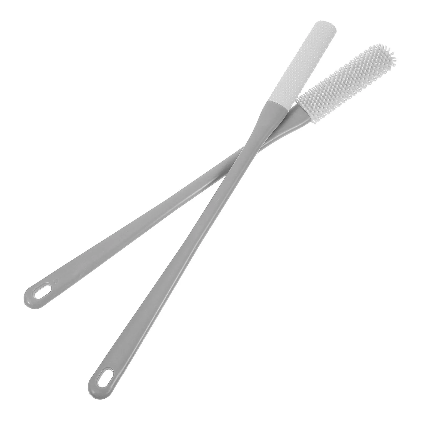 

2Pcs Foot Scrubber Brush Long Handle Soft Gel Bristles Toe Gap Clean Shower Exfoliating Foot Care Dead Skin Remover Elderly