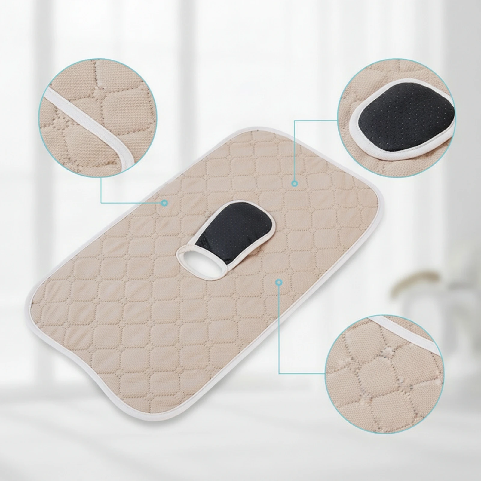 Stroller Pad with Slot Machine Washable Stroller Seat Liner with Air Vents Cooling Cushion Padded Child Seat Cushion Soft view 4