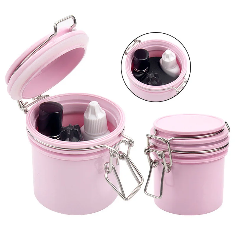 Tanque de armazenamento de cola para cílios, recipiente individual para extensão de cílios, suporte adesivo, frasco de armazenamento, enxertia de cílios, ferramentas de maquiagem feminina