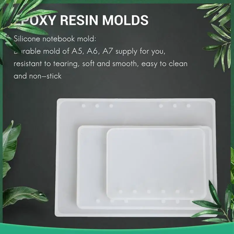 

(NEW) A5 A6 A7 Notebook Cover Resin Mold DIY UV Epoxy Silicone Molds Transparent Book Gift Resin Casting Molds Resin Craft Easy