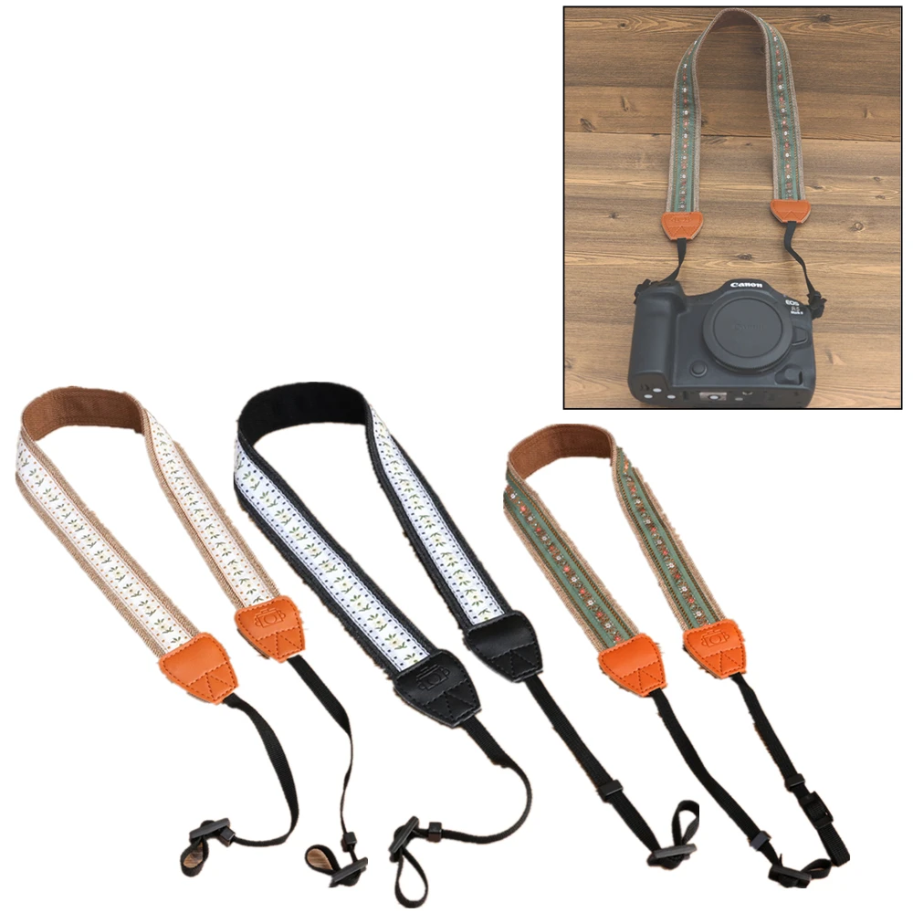 Ethnic Style Cotton Shoulder Neck Strap for Sony Canon Nikon Mirrorless Camera