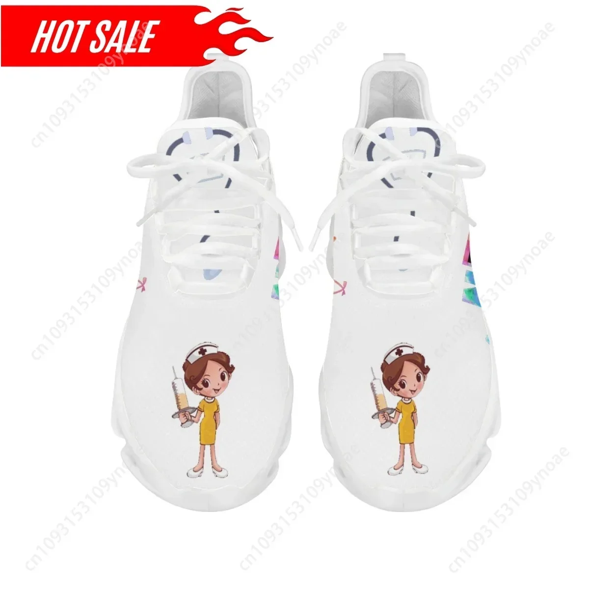 Fashion Nursing Women Sneakers Breathable Mesh Running Shoes for Ladies Female Wear Resistant Walking Footwear 2024