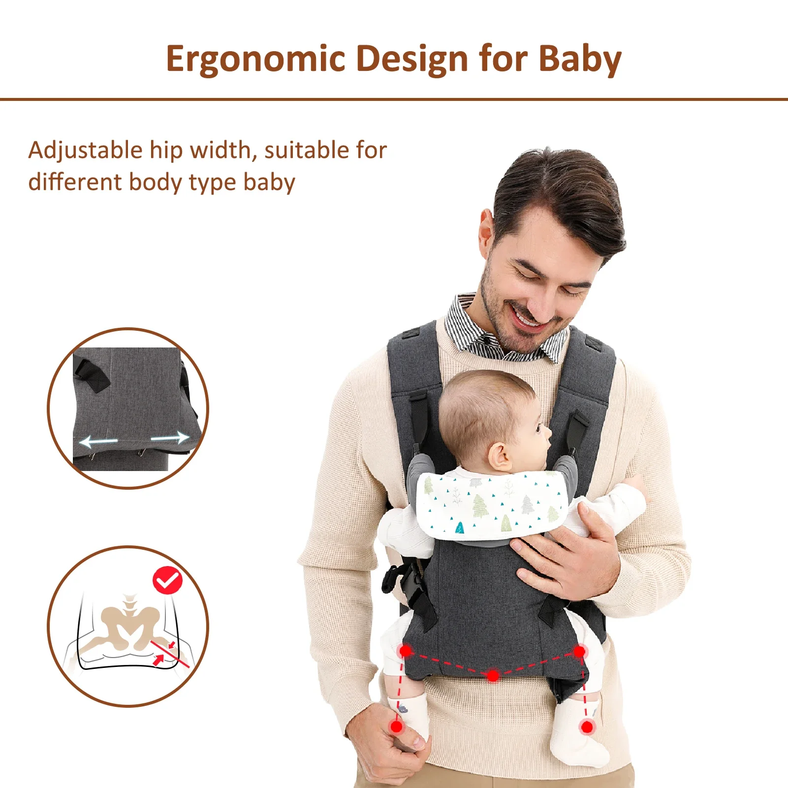 Baby Carrier Backpack 3 in 1 Things for Babies Accessory Kangaroo Accessories Sling Stuff Children\'s Newborn Infant Ergonomic