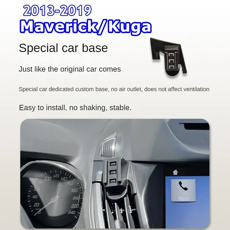 2013-2019 For Ford Maverick Kuga Mobile Phone Holder Wireless Charger Car Mount Navigation Bracket GPS Support