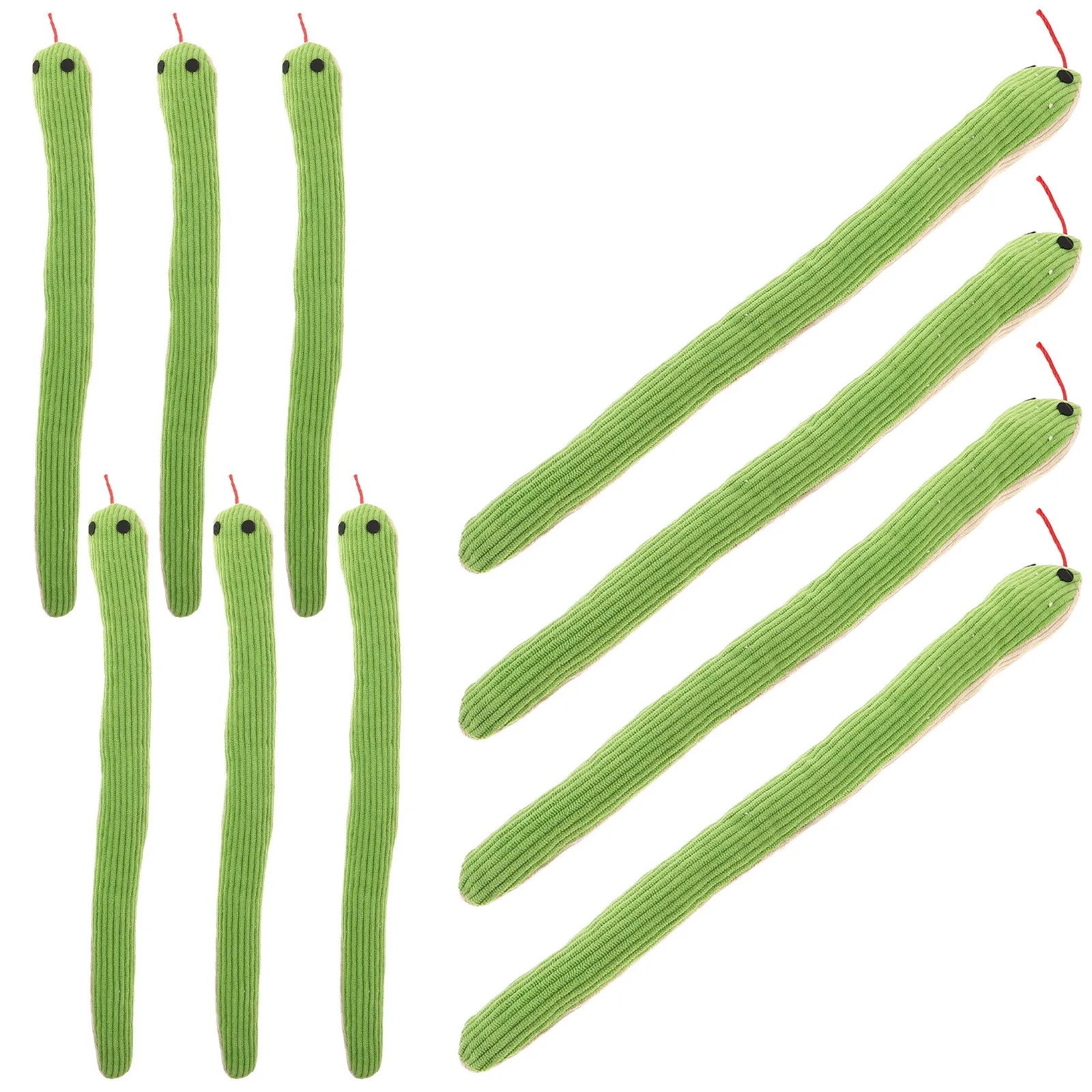 

Набор из 10 интерактивных игрушек-змей для кошек: реалистичные, гибкие, шарнирные, из вельвета, со звуком, имитация змеи для прорезывания зубов и игр