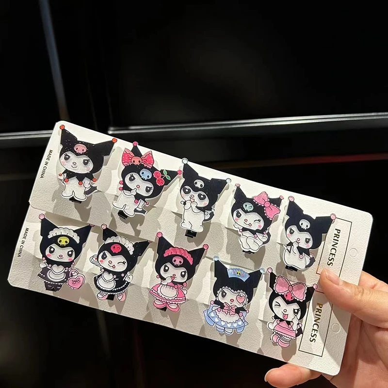 

1 Set Kawaii Sanrio Anime Flash Shattered Hair Clip Cute Kuromi Cartoon Kids Birthday Gift Hair Ornaments Fashion Exquisite Gift