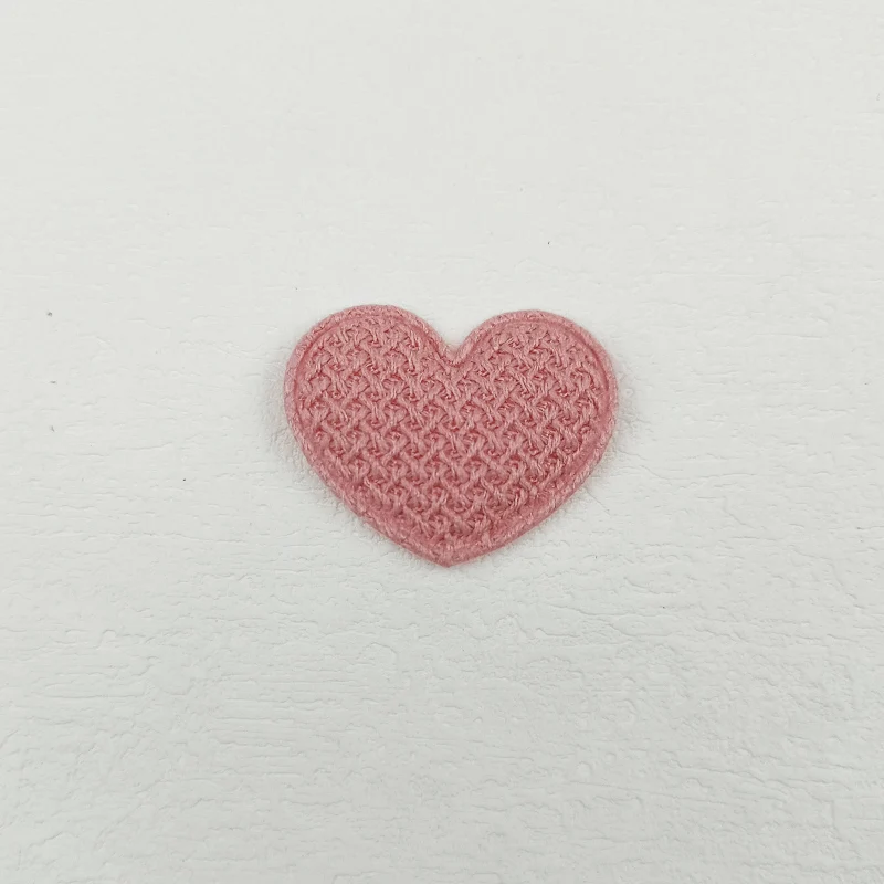 60 Stück Häkelherz-Applikationen mit Polsterung für Kinder-Haarband, Haarspangen, Accessoires, Hüte, Dekorationsaufnäher – Detail 10