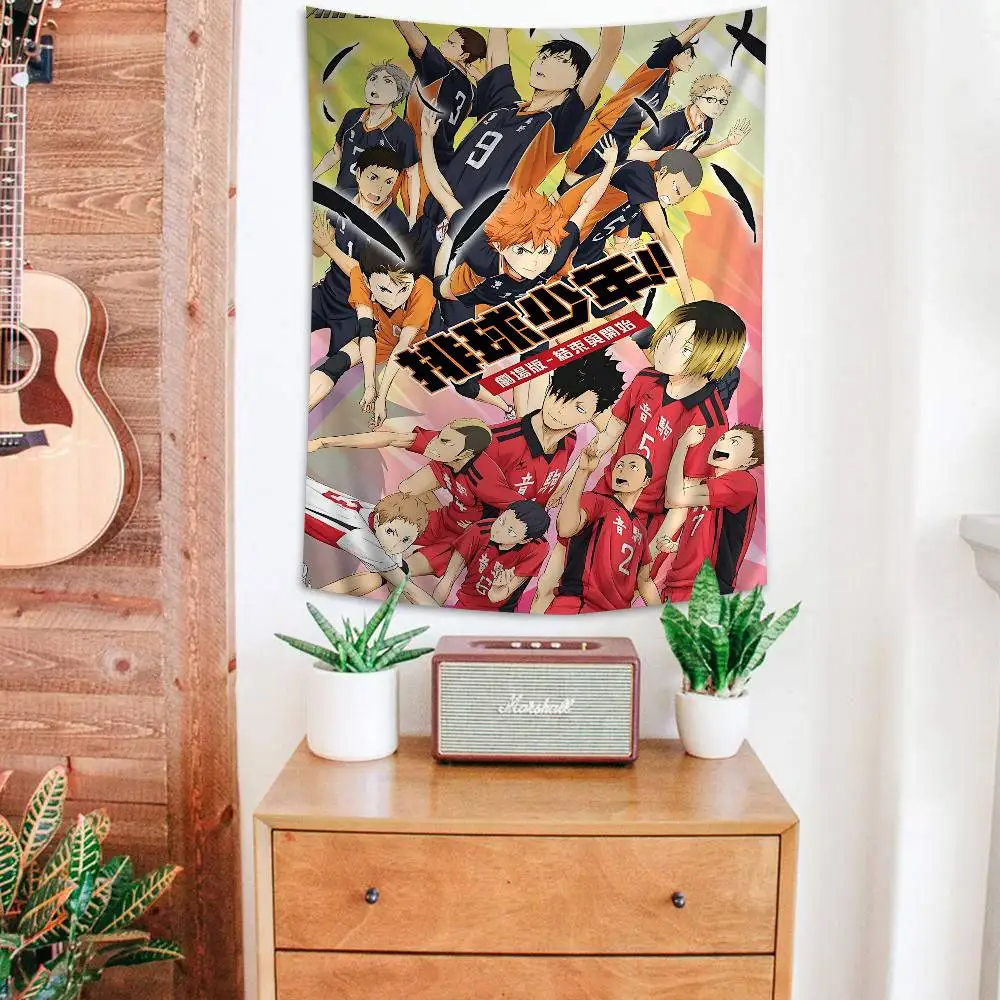 Haikyuu!! Karasuno Volleyball Team Member DIY Wall Tapestry For Living Room Home Dorm Decor Wall Art Decor