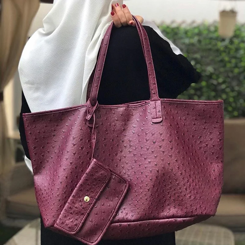 Damenhandtasche mit großem Fassungsvermögen, einfache Damen-Umhängetasche für den täglichen Arbeitsweg, vielseitige, einfarbige Schultertasche mit Buchstaben-Aufdruck-Design