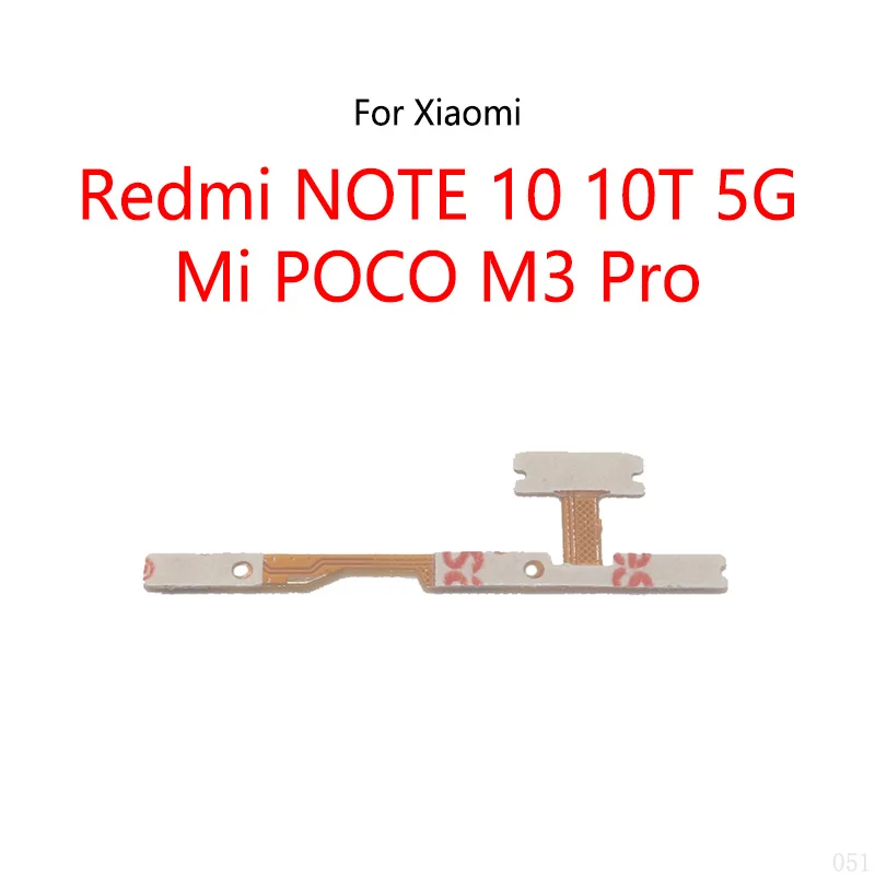 For Xiaomi Redmi NOTE 10 10T 5G / Mi POCO M3 Pro Pocophone Power Button Switch Volume Mute Button On / Off Flex Cable