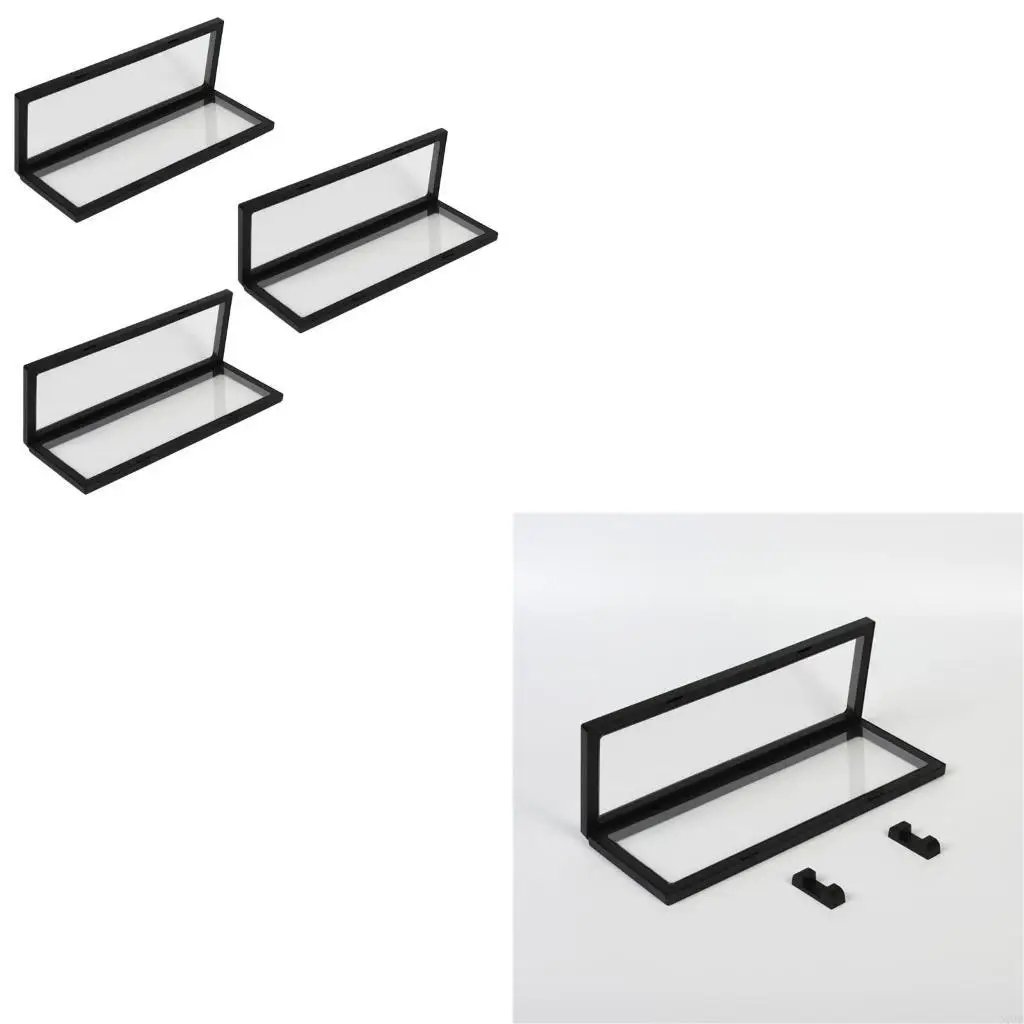 

Set of 3 Elegant Floating Jewelry Display Case Plastic Box for Necklace and Ring Presentation Accessories Holder