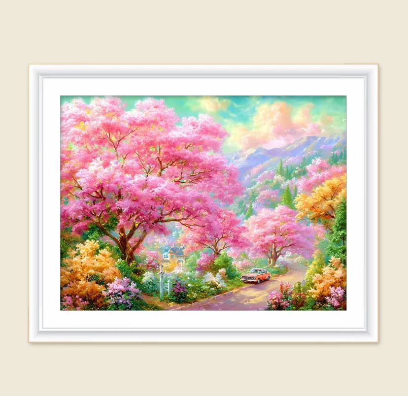 

9CT 14ct 38x50cm красивые наборы для печати сцены, вышивка крестиком, набор для рукоделия «сделай сам», домашний декор, поделки с иглами, нитки