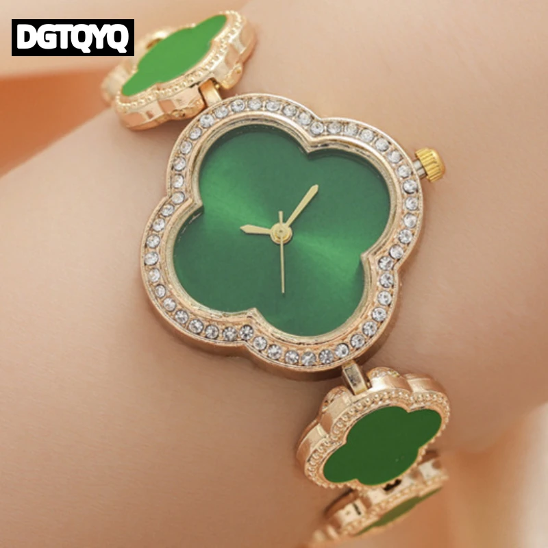 Fashion Luxury Diamond Drawstring Watch Exquisite Clover Drawstring Style Women's Quartz Watch reloj para mujer часы женские