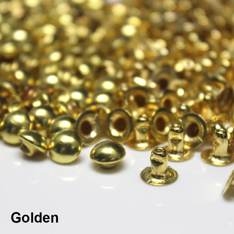 100sets 4 Colors Metal Dome Cap Rivets Studs Round Rivet for Leather Craft Bag Belt Clothing Garment Shoes Collar Parts
