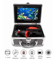 Erchang DV3524E Underwater Fishing Camera, 7'' 720P HD with 24 LED/IR Lights, Fish Finder Video System for Day & Night Fishing