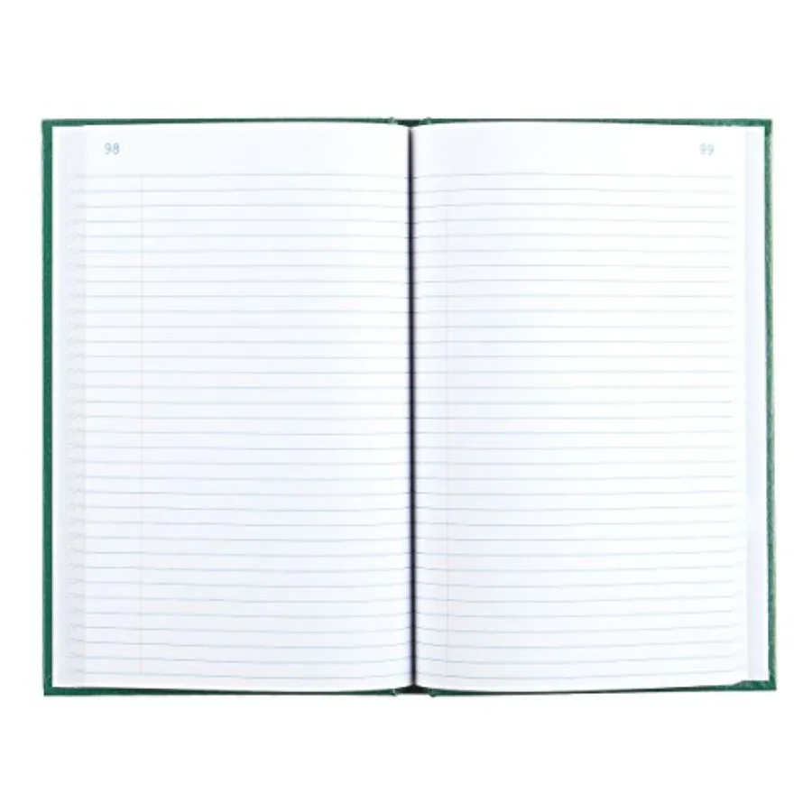 Emerald Series Account Book with Green Cover for Daily Financial Tracking 9.63 X 6.25 Inches Size Ideal for Business Record Kee