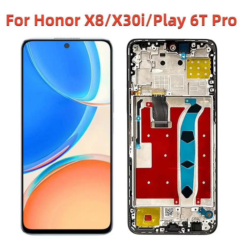 Original For Honor X8 2022 Display LCD Screen With Frame 6.7