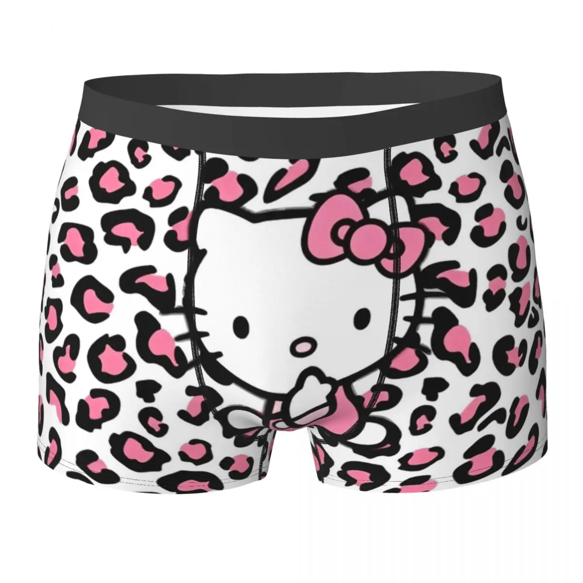 

Японское нижнее белье Hello Kitty с милым мультяшным котом, шорты-боксеры на заказ, популярные мужские трусы, милые трусы-боксеры, подарок на день рождения