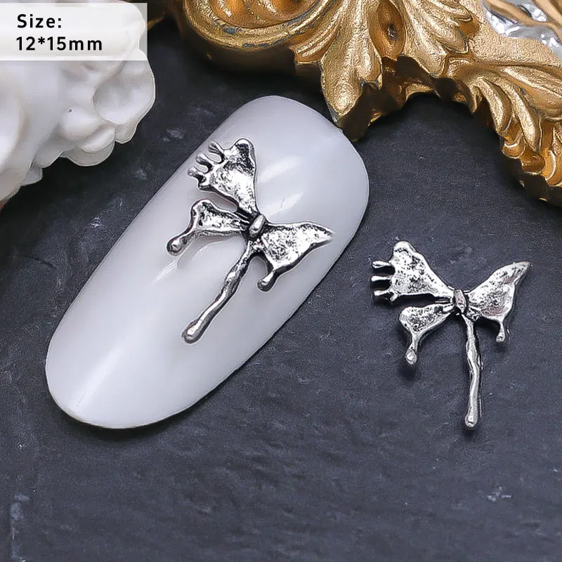 20 stücke Vintage Legierung Kreuz Nail Art Charms 3d Legierung Metall Barock Engel Herz DIY luxuriöse Maniküre Dekorationen