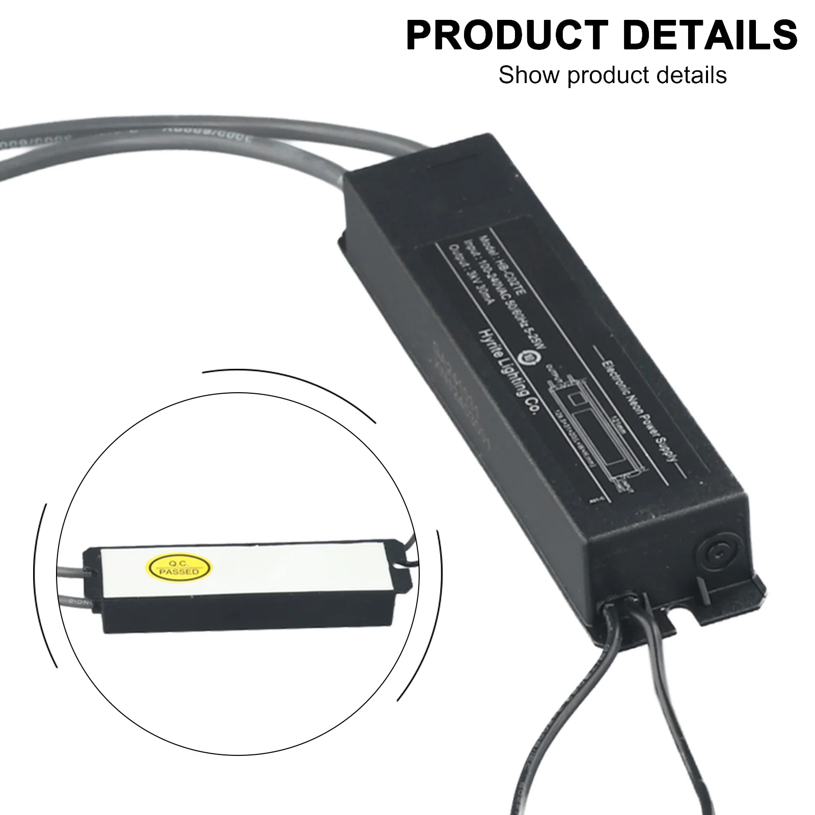 Neon Light Electronic Transformer 3KV 30mA with Filter Circuit to Reduce Interference and Weather-Resistant Design