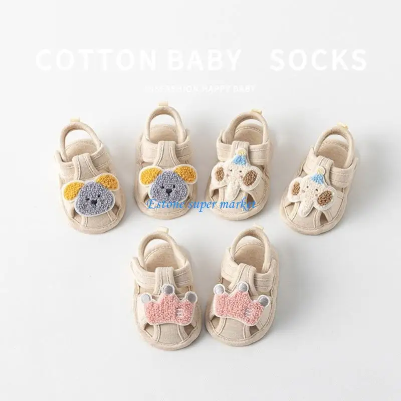 

090B Summer Baby Sandals for Boys and Girls Lovely Crib Shoes Feature Soft Bottom for Newborns and Pre Walkers