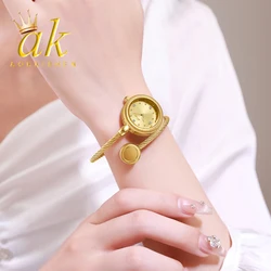 Aokaishen Women Watch Quartz Clock Luxury Rhinestone Business Waterproof Relogio Masculio Adjustable