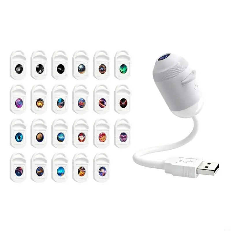 Portable USB Star Projector Light 360 Degree Rotating Head For Car Bedroom Camping Party Atmosphere Decoration