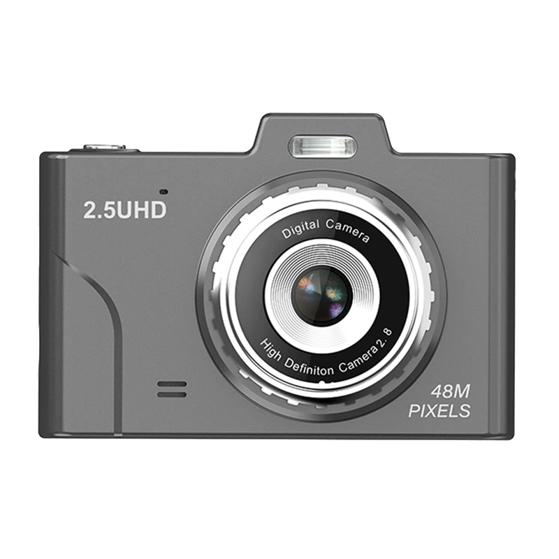 Câmera infantil 1080p, 48mp, lentes duplas, zoom óptico 8x, mini câmera ccd, tela tft de 2,8 polegadas, ótimo presente para meninos e meninas-preto