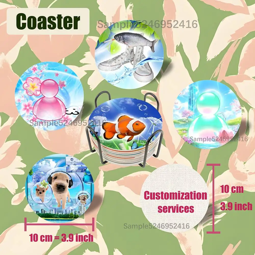 

F-Frituger Aero Aesthetic Core 2D Wooden Coasters Furniture Decoration Gift Party Decoration Desktop Protection