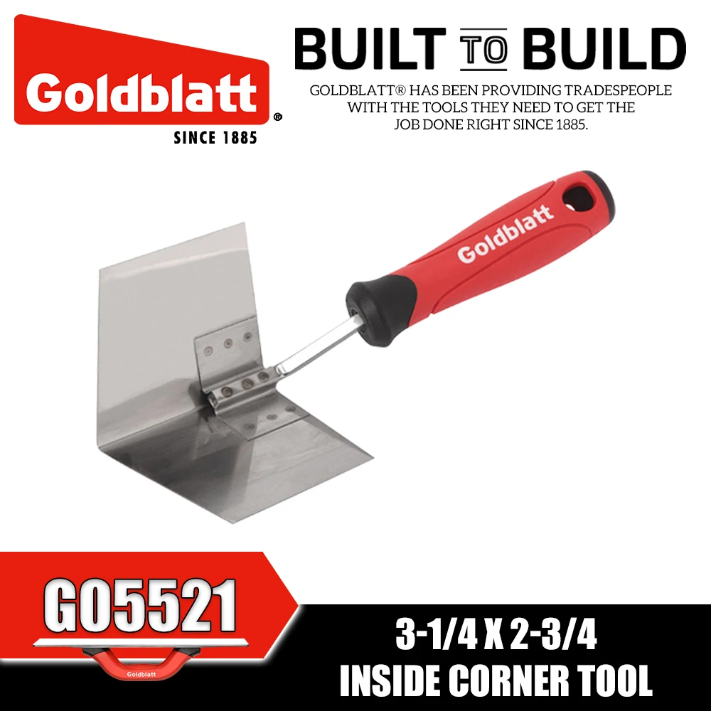 GOLDBLATT G05521 G05522 Corner Tool, Inside with Pro-Grip Handle Construction Tools