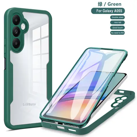 360 Full Body PC+TPU Shockproof Protective Case For Samsung Galaxy A02 A02S A03 A03S A04 A04S A04E A05 A05S Phone Cover