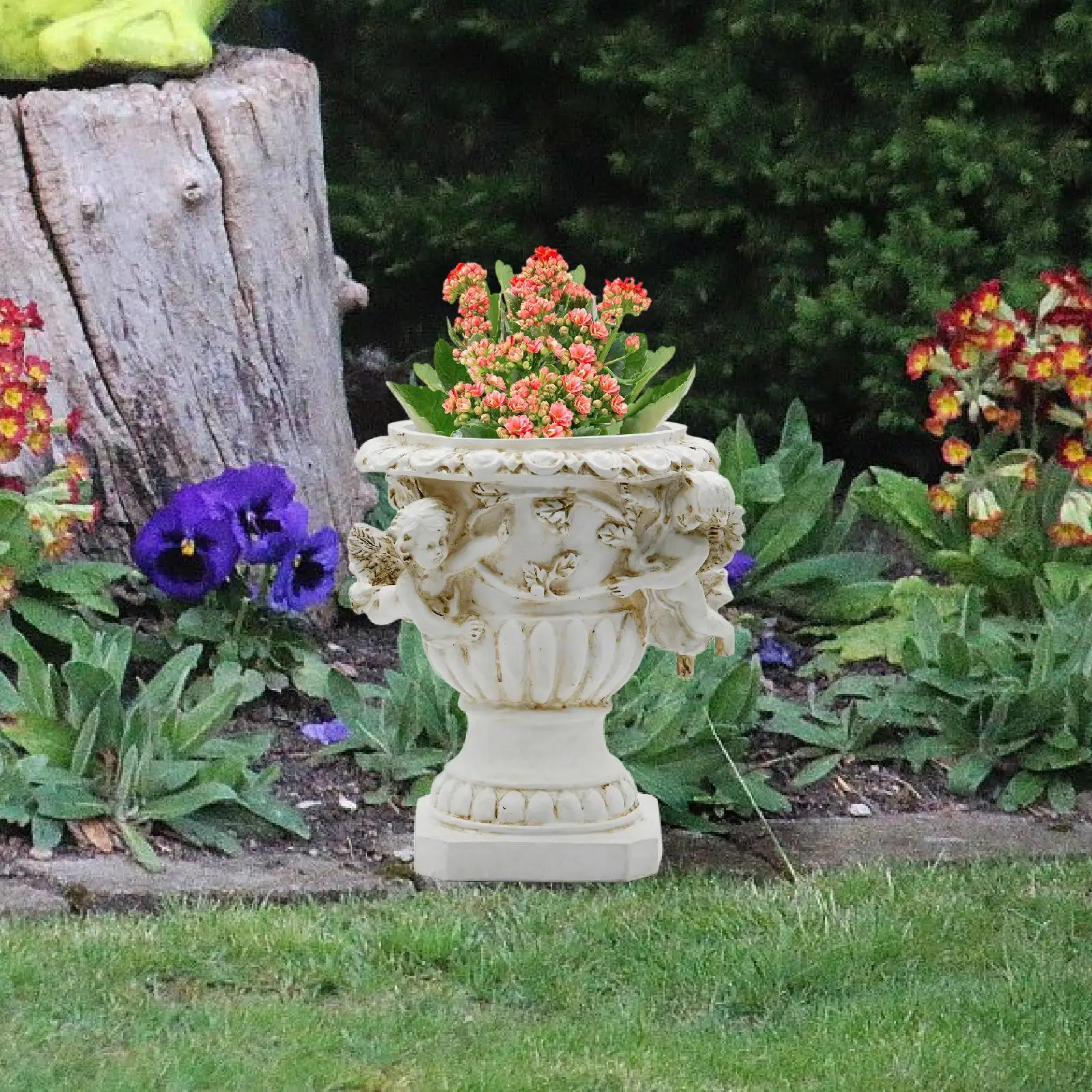 

Angel Flower Pot Retro Resin Flowerpot for Garden Outdoor Backyard Lawn