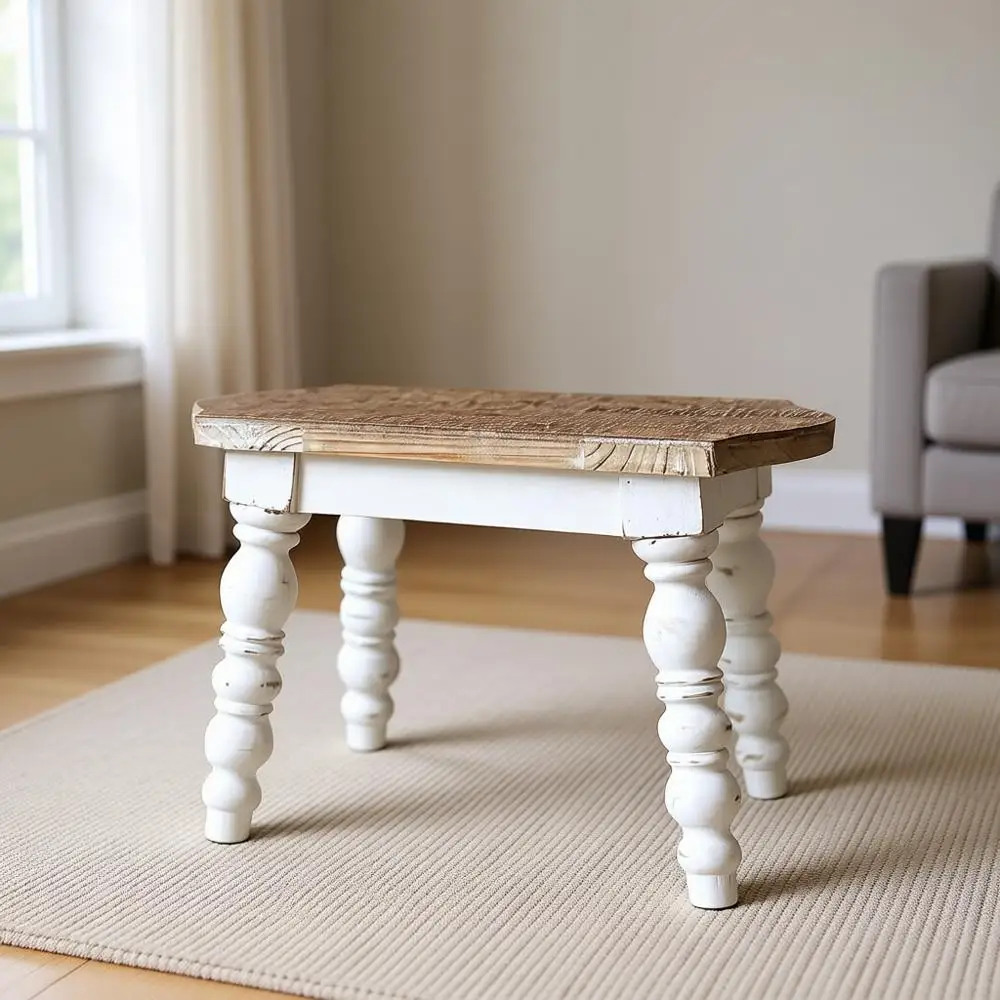 

Durable Wooden Step Stool for Bathroom, Ideal for Adults and Kids, Multi-Purpose as Plant Stand or Kitchen Helper