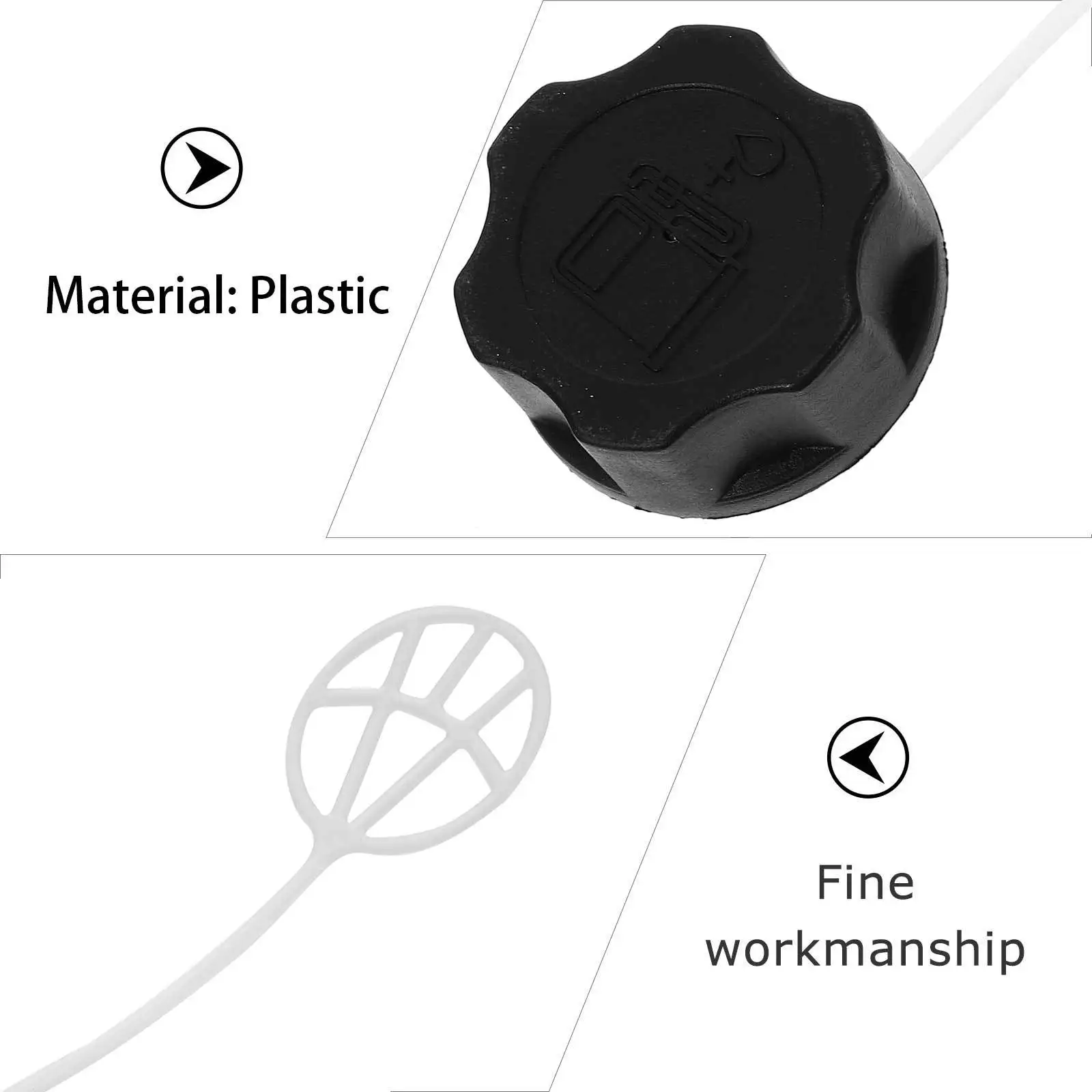 

Brushcutter Tank Replacement Black Cover for Lawn Mower Chainsaw Grass Trimmer Multi Tool Oil Tank Cap Accessories