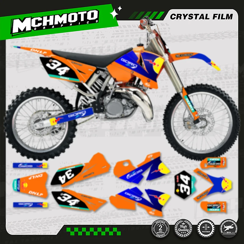 

MCHMFG Motorcycle Graphics Background Decal Sticker Kits For KTM SX SXF 2003 2004 EXC 2004