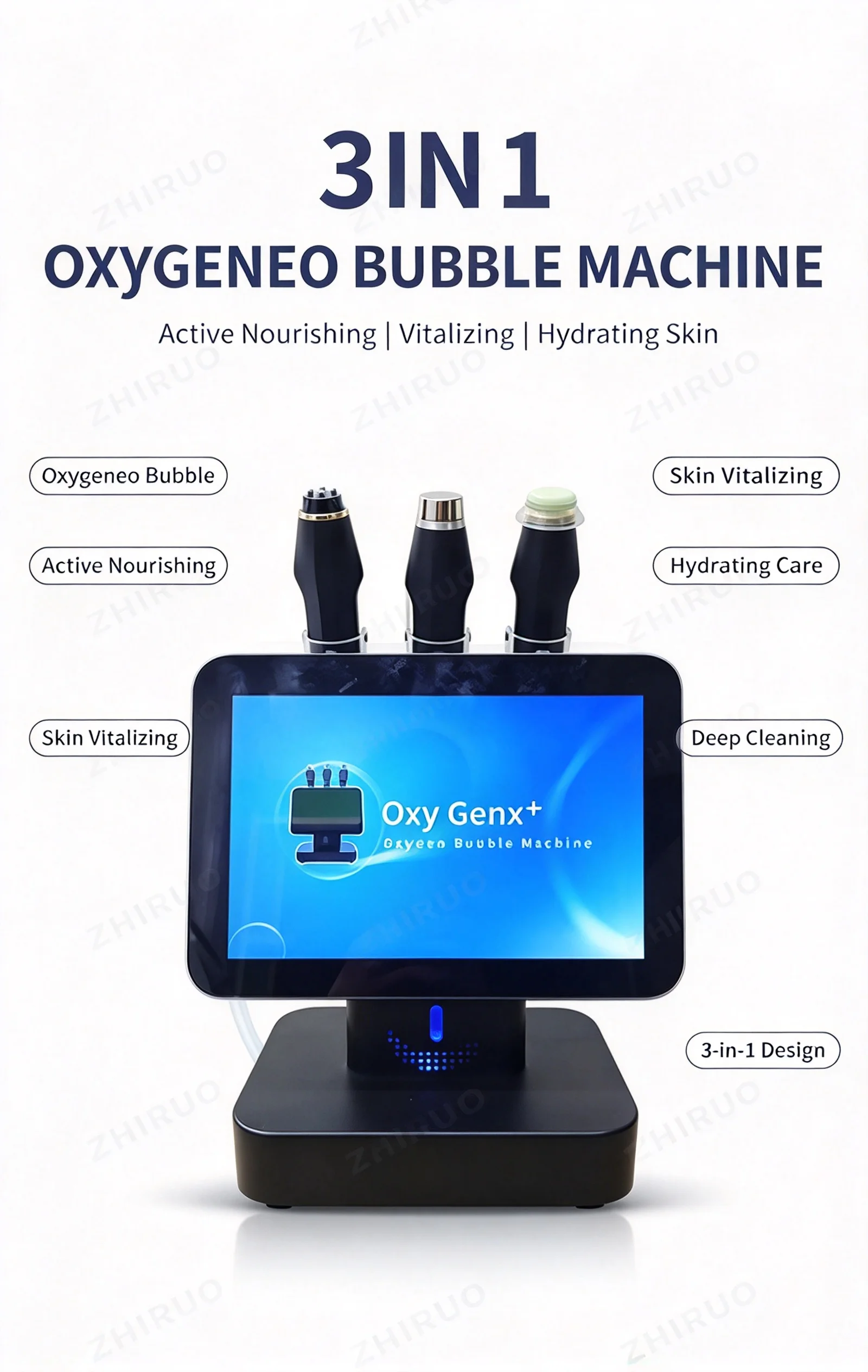2026 Latest Box Set CO2 Bubble Oxygenation Capsules Pods Rechargeable Oxygen Skin Tightening Facial Machine With Pods And Gels