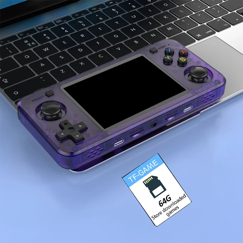 Aidodmom R36H Console Rétro Portable – 64/128 Go, +15 000 Jeux, 23 émulateurs, Linux, écran IPS 3,5 Pouces, Double Joystick 3D