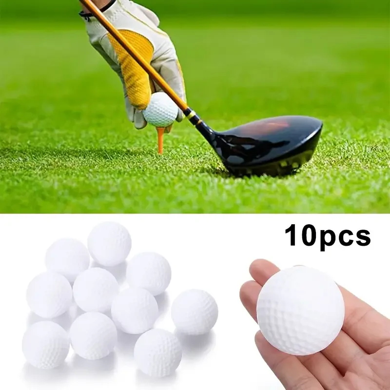 

10pcs Practice Golf Balls White True Flight Soft Indoor Ball