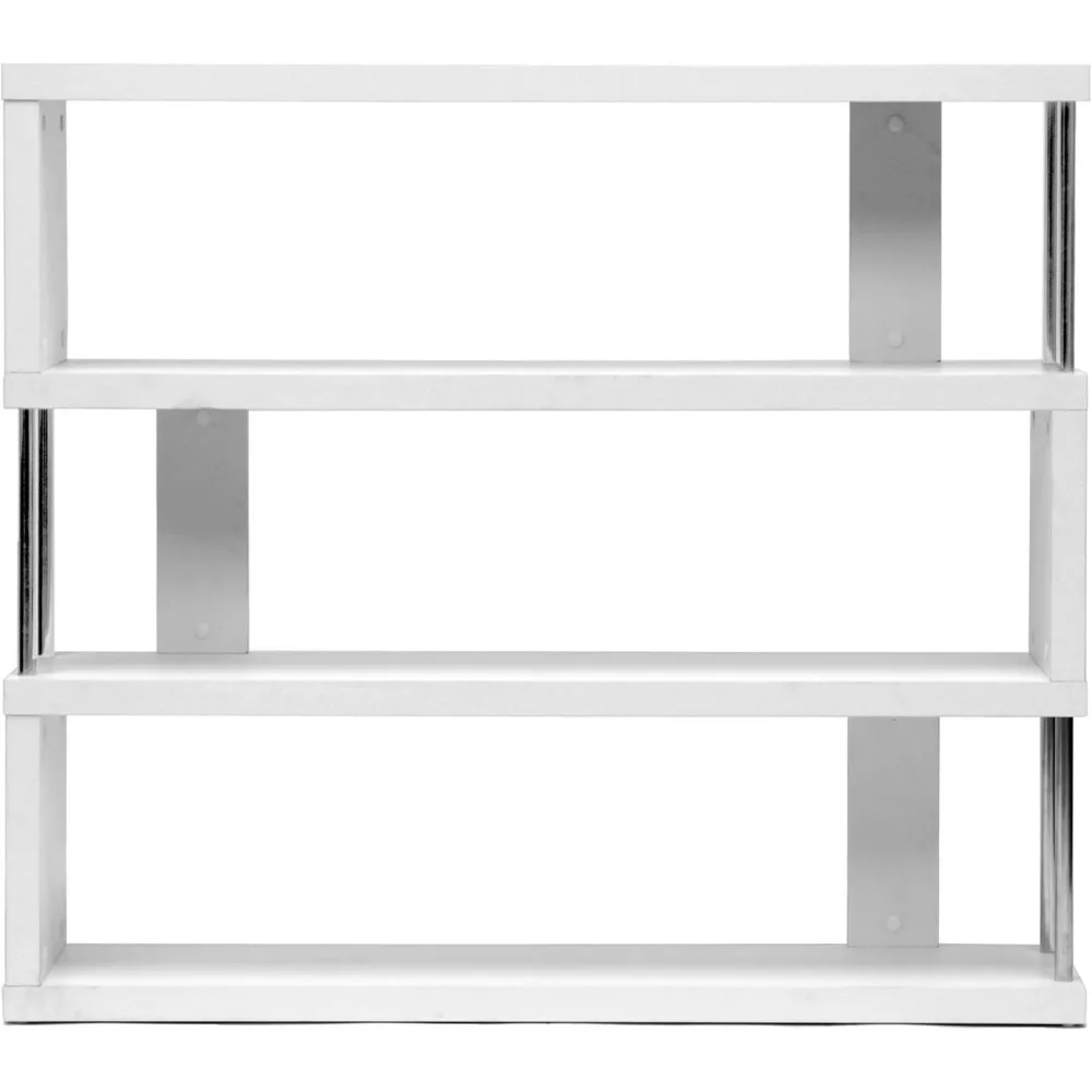 

Bookcase White Storage Shelf 3-Shelf Modern Bookcase Book Living Room Furniture Home