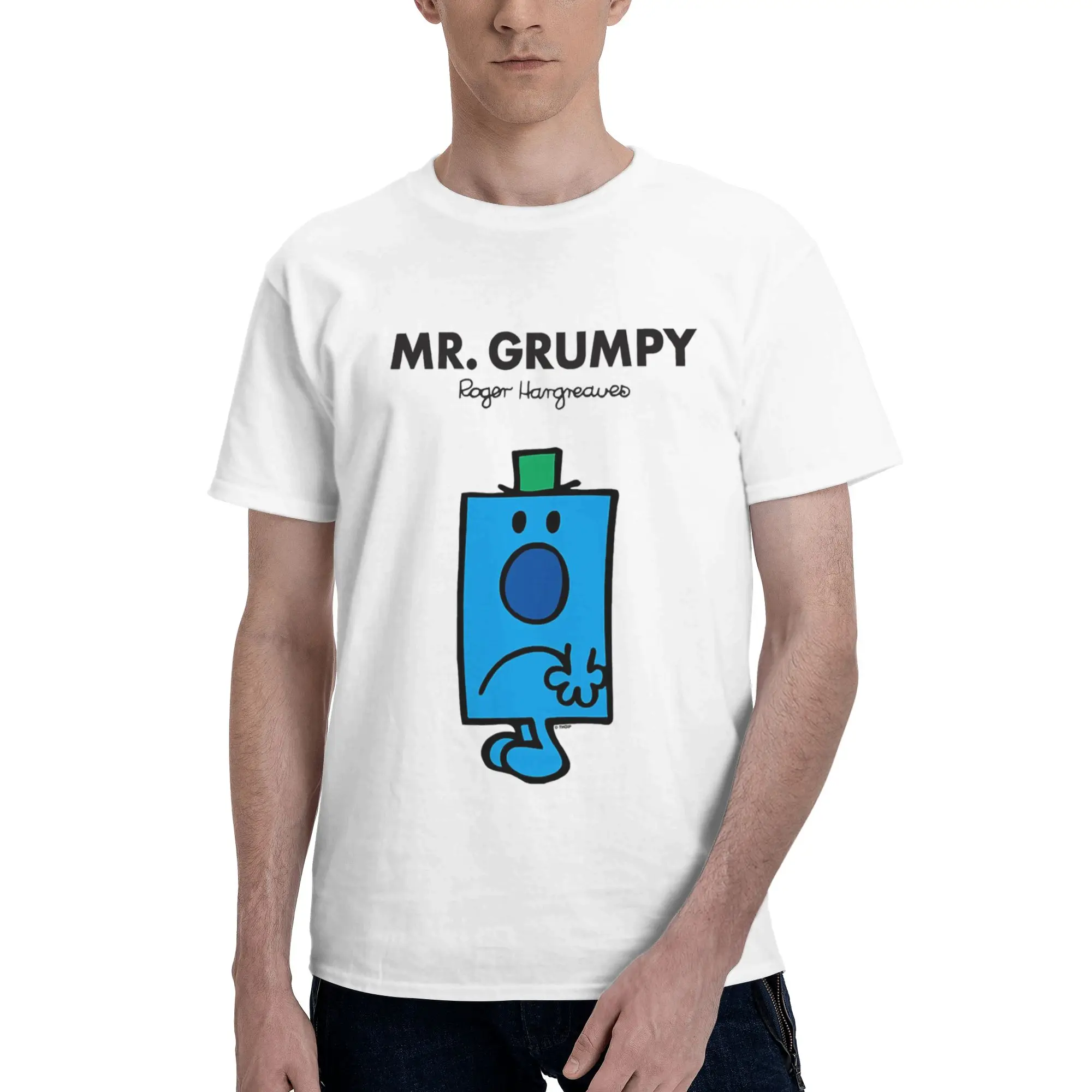 

Футболка Mr. Grumpy из 100% хлопка, мужские модные футболки, мужские футболки с круглым вырезом и коротким рукавом, S-6XL
