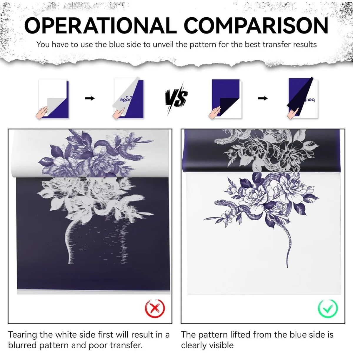 A4 4-Layer Tattoo Transfer Paper Temp Stencils Print/Hand Draw Studio/DIY/Body/Party Safe Printer Skin Waterproof Practice