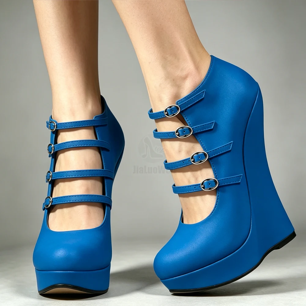 Women Sexy PU leather Stiletto Sandals Female Fashion High Heels Shoes Pumps Spring/Summer/Autumn party Wedges Plus Size 36-46