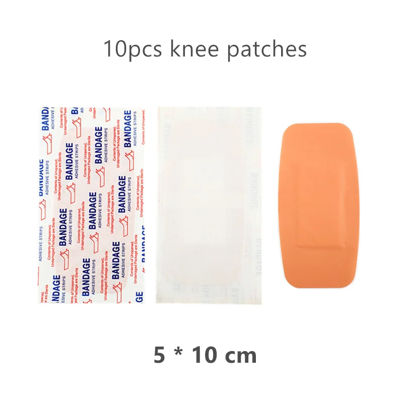 10pcs/set Breathable Knee Skin Wound Plaster Healing Patch Big Band Aid for First Aid Bandages  Muscle Tape Woundplast