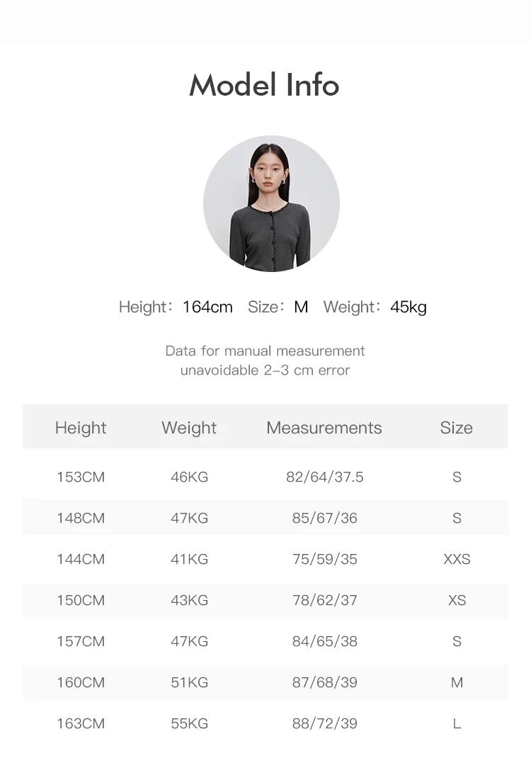 ZIQIAO Women Sweater Sets Round Neck Single Breasted Grey Cardigan Drawstring Waist Long A-line Autumn Skirt 24ZQ93240+24ZQ93241