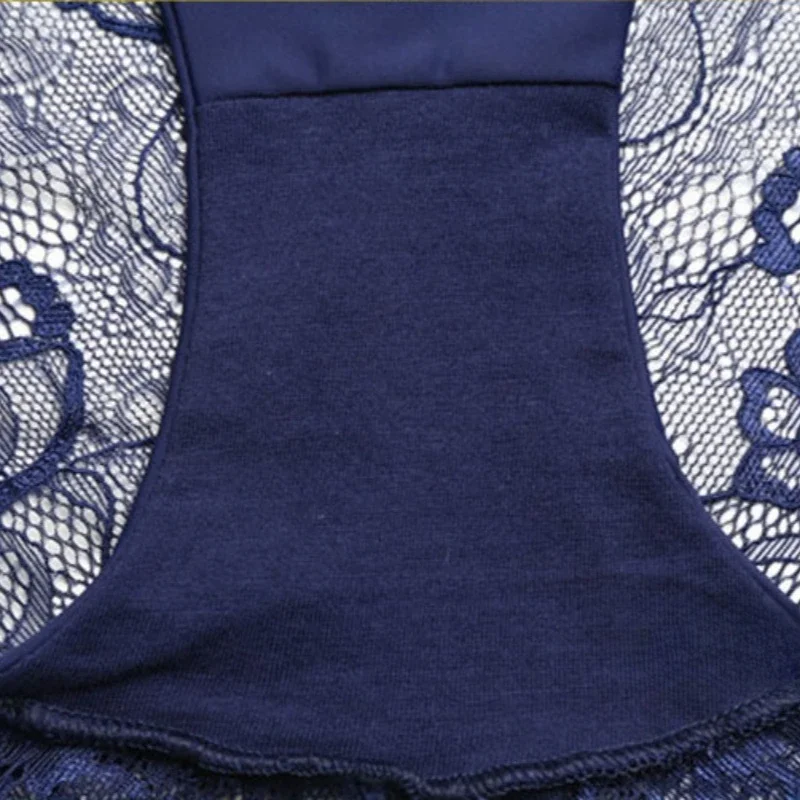 Women's Invisible Underwear Spandex Crotch Intimate Women Sexy Lace Black Floral Panties Seamless Panty