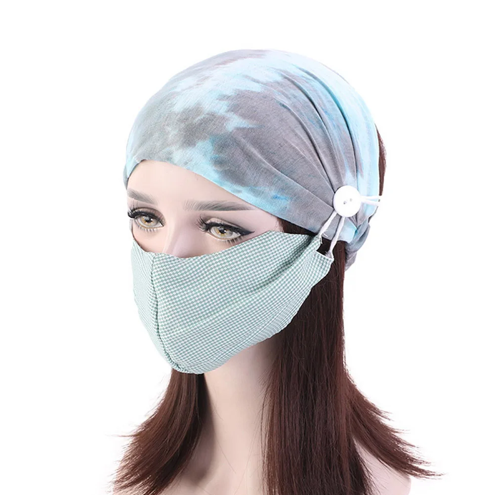 

6Pcs Sports Headb Cotton Elastic Sweatb Running Hairb Yoga Training Tie Dye Colorful Wide Easy Clean Non Fade Ear