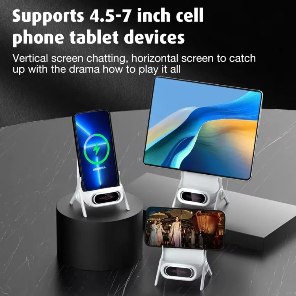 15W Wireless Charger Fast Charging Mini Chair Desktop Phone Stand Creative Phone Lazy Holder for iPhone/Samsung/Xiaomi