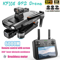 KF104 MAX GPS drone 3-axis EIS PTZ Camera PFV RC Aircraft 360° Obstacle Avoidance Quadcopter Built-in Card Slot 125G Memory Card