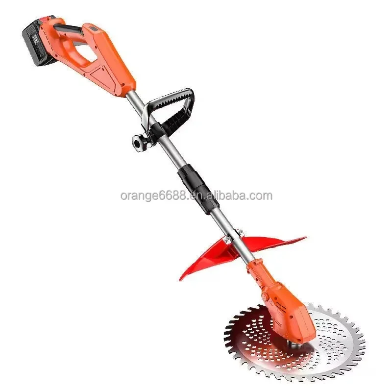 21V Grass Cutter Weeding Machine Lithium Battery Brushless Portable Electric Lawn Mower for Farmland Garden Courtyard